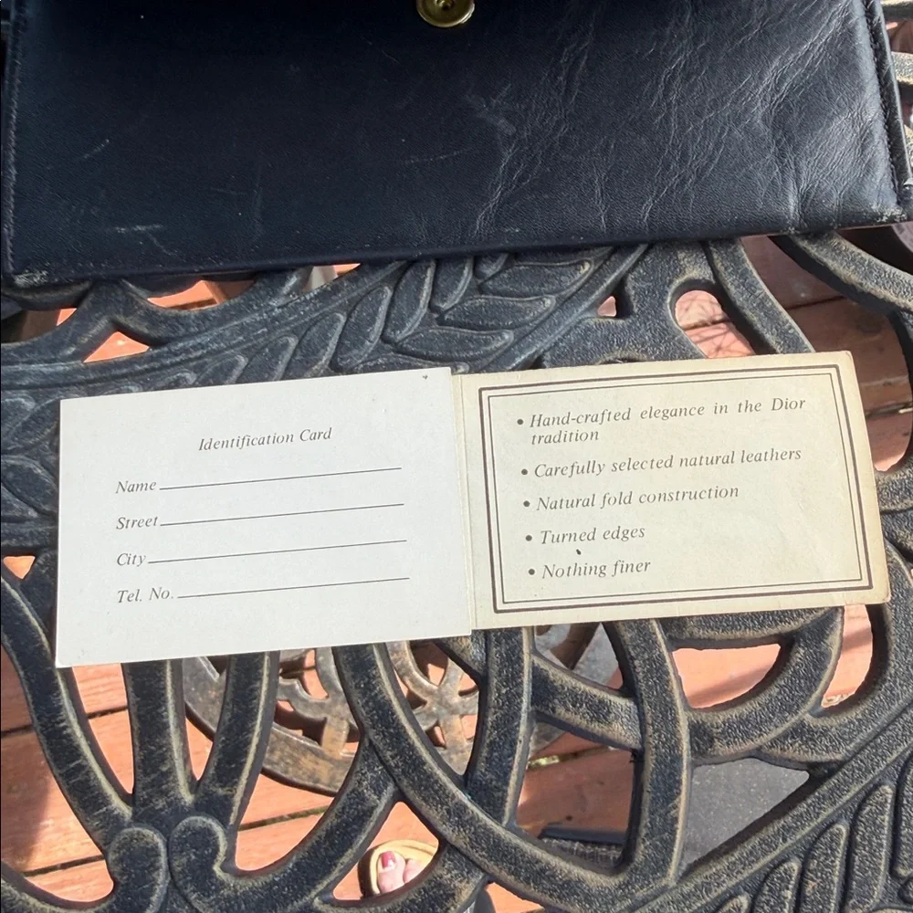 Vintage Leather Christian Dior Clutch / Wallet